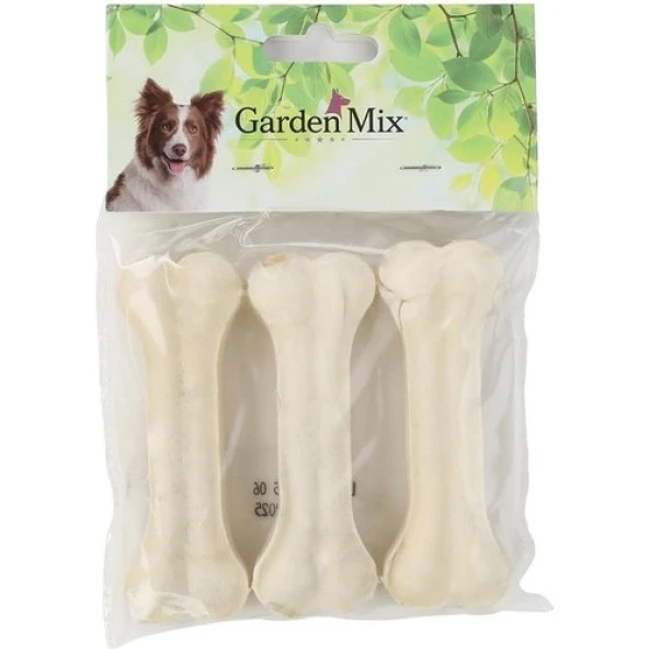 Gardenmix Sütlü Deri Kemik 10 Cm 40-45 G3 Lü Paket SKT:12/2025