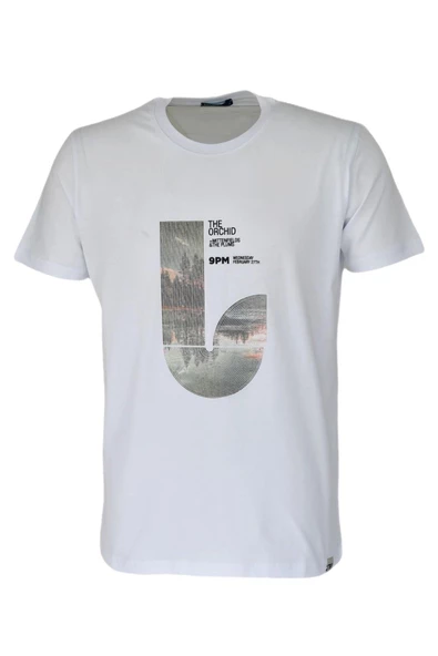 Erkek Sıfır Yaka Baskılı Tişört BGL-ST03767 - Resim 2