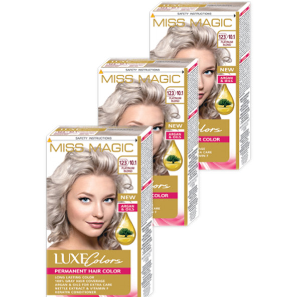 Mıss Magıc Saç Boyası No 10,1 Platin Sarı ( Platınum Blond ) 3 lü Set Boya - 2