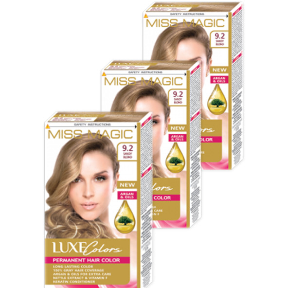 Mıss Magıc Saç Boyası No 9,2 Kum Sarısı ( Sandy Blond ) 3 lü Set Boya