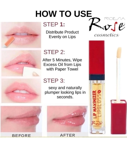 Rose Cosmetics Dudak Dolgunlaştırıcı Doğal Görünüm Dudak Parlatıcısı - 3