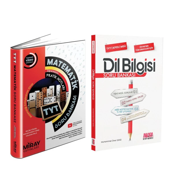 Miray TYT Matematik ve AKM Dil Bilgisi Soru Bankası Seti 2 Kitap