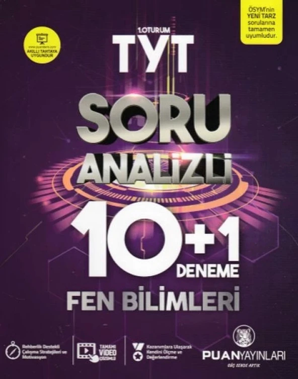 Puan TYT 1. Oturum Fen Bilimleri Soru Analizli 10 + 1 (Yeni)