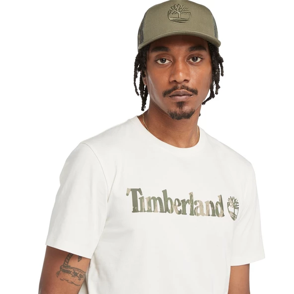 Timberland Camo Linear Logo Short Sleeve Tee Erkek T-Shirt TB0A5UNFCM91 - 2