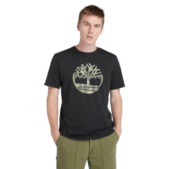 Timberland Camo Tree Logo Short Sleeve Tee Erkek T-Shirt TB0A5UP30011