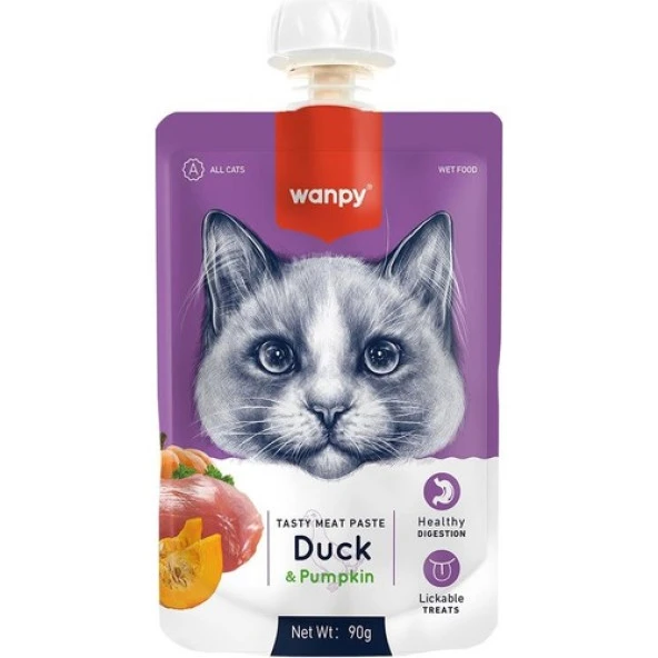 Wanpy Taze Ördek Bal Kabaklı Kedi Et Ezmesi 90 Gr