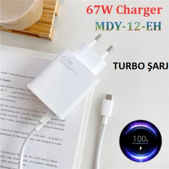 Orjinal Xiaomi Paco F5 Type-C Data Kablo ve 67W 6A MYD-12-ES Hızlı Şarj cihazı