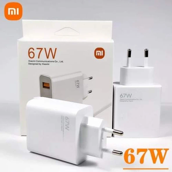 Orjinal Xiaomi Poco M3 Type-C Data Kablo ve 67W 6A MYD-12-ES Hızlı Şarj cihazı
