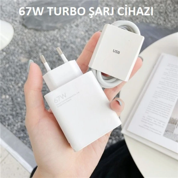 Orjinal Xiaomi Redmi Note 13 Pro Type-C Data Kablo ve 67W 6A MYD-12-ES Hızlı Şarj cihazı