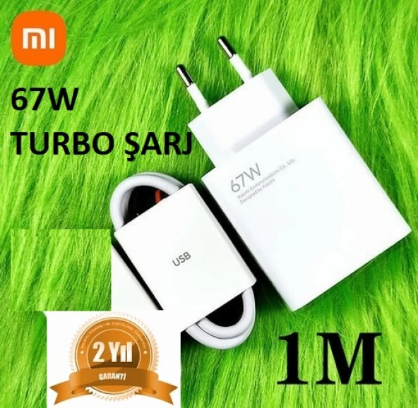 Orjinal Xiaomi Poco F3 / Poco X3 Pro / Poco X3 Nfc Type-C Kablo ve 67W 6A Şarj cihazı
