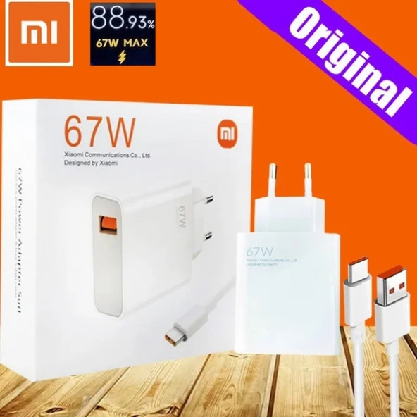 Orjinal Xiaomi Paco X6 Pro Type-C Data Kablo ve 67W 6A MYD-12-ES Hızlı Şarj cihazı