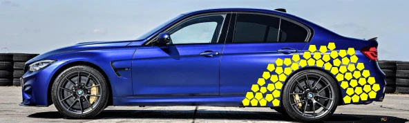 Altıgen Kaplama Arka Çamurluk Sticker