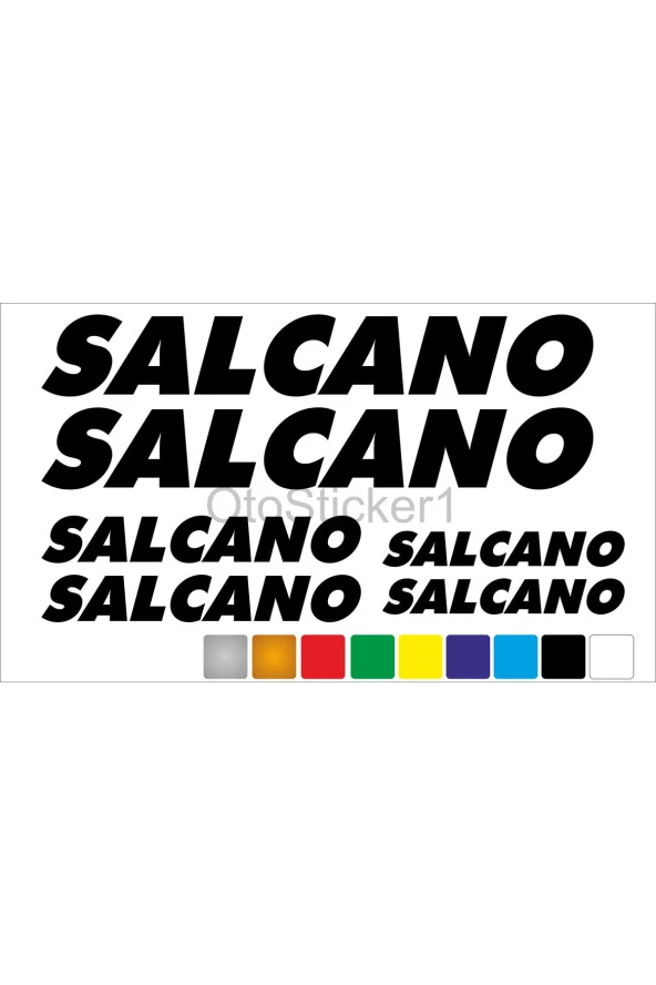 Bisiklet Kadro Sticker Seti Salcano Uyumlu Siyah