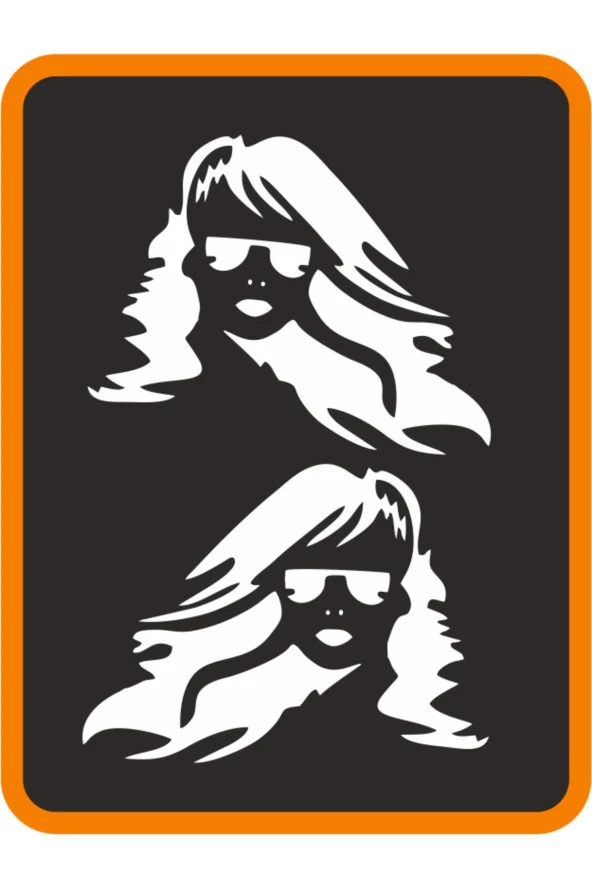 Madonna 2 Adet Sağ-Sol Takım Ticari Araç Oto Sticker 40*30 Cm Beyaz