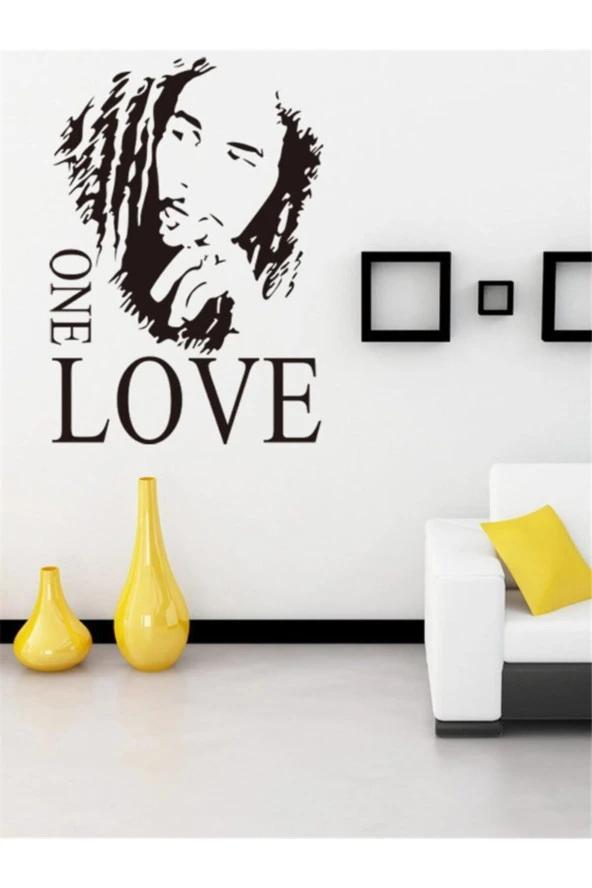 Bob Marley One Love Ev Dekoratif Sticker