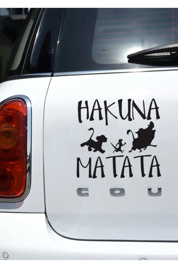 Hakuna Matata Oto Sticker Siyah 15 Cm