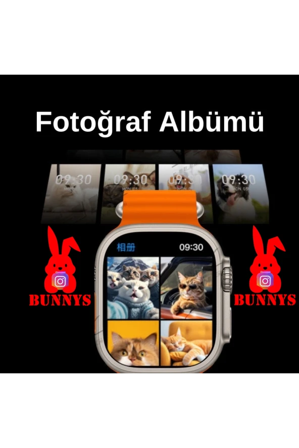 Poco X4 GT Uyumlu Akıllı Saat ULTRA MAX 2024 Kordon Hediyeli Amoled Ekran - Resim 2