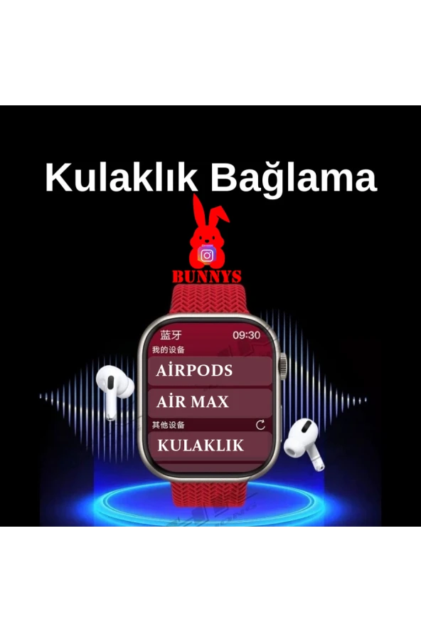 Samsung Galaxy Note 20 Ultra Uyumlu Akıllı Saat ULTRA MAX 2024 Kordon Hediyeli Amoled Ekran