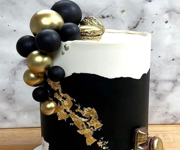 PASTA SÜSLEME TOPU YALDIZLI SİYAH - 3