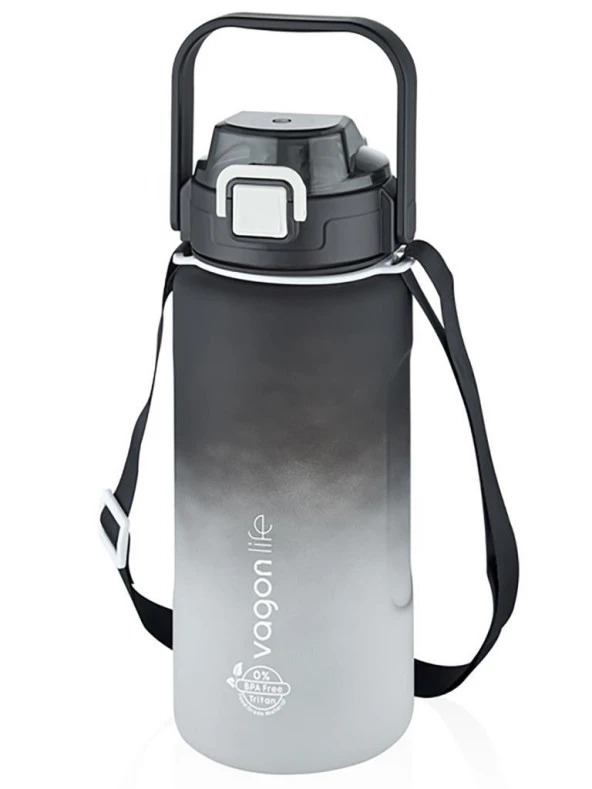 Vagonlife Su Matarası 1500Ml VGN2213 Siyah Beyaz - 3
