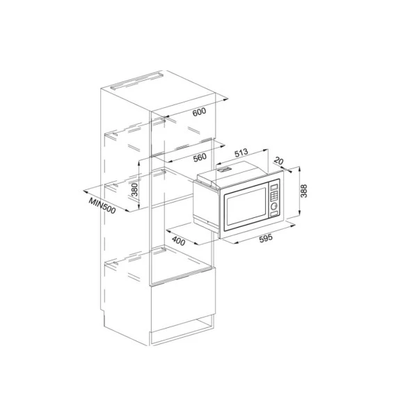 Franke FMW 250 CR2 G BK 25 LT Ankastre Mikrodalga Fırın - 2