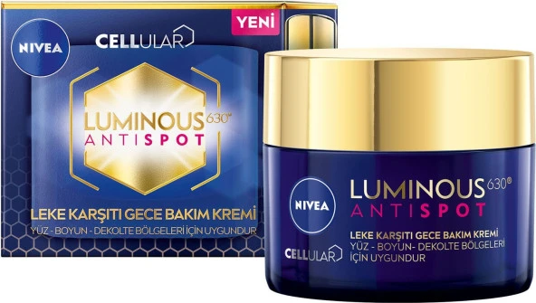 Nivea Luminous630 Leke Karşıtı Gece Yüz Bakım Kremi 50ml,Hyaluronik Asit, Tüm Cilt Tipleri - 2