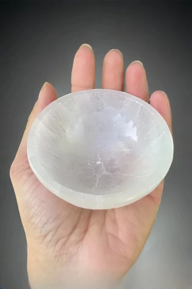 Beyaz Selenit Kase Enerji Çanağı 46Y