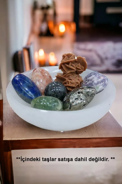 Beyaz Selenit Kase Enerji Çanağı 46Y - 3