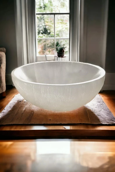 Beyaz Selenit Kase Enerji Çanağı 46Y - 2