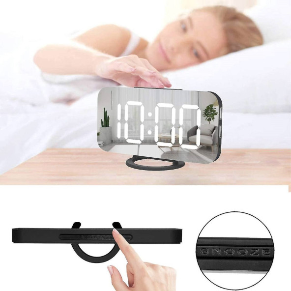 Enarose Ayna Ekran Duvar/Masa Saati Elektrikli ATC3625 - 4