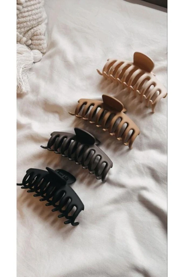 Mandal Toka 4 Adet Kahverengi Büyük Boy Mandal Toka - 3