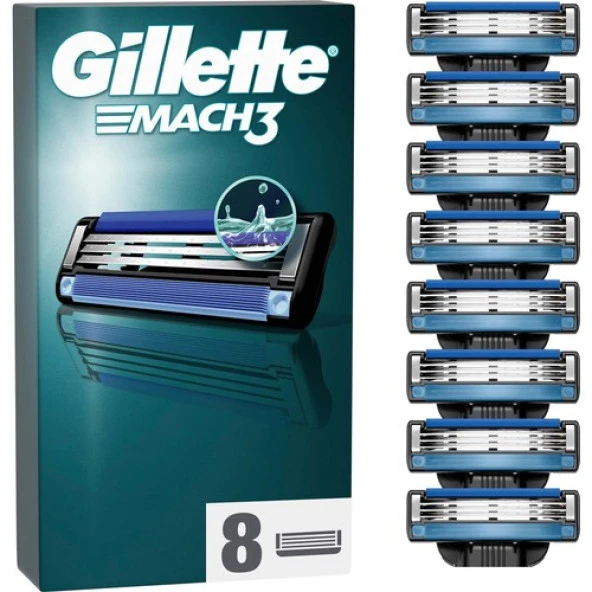 Gillette Mach3 Avantajlı Yedek Tıraş Bıçağı 8'Li