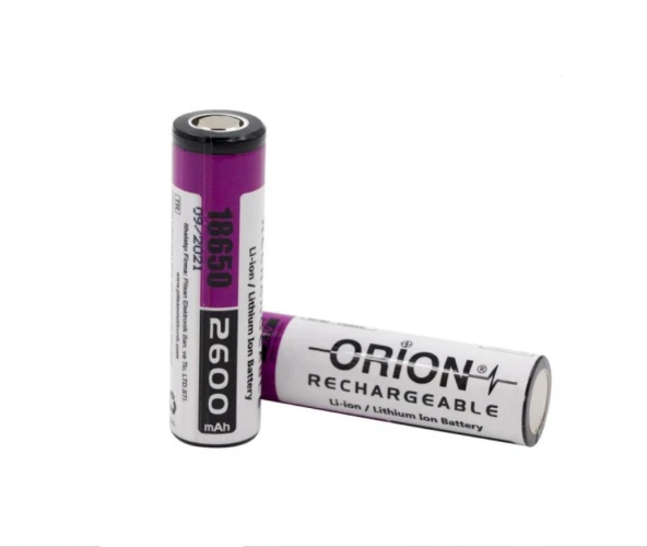 Orion 18650 3.7V 2600mAh Şarj Edilebilir Li-ion Pil