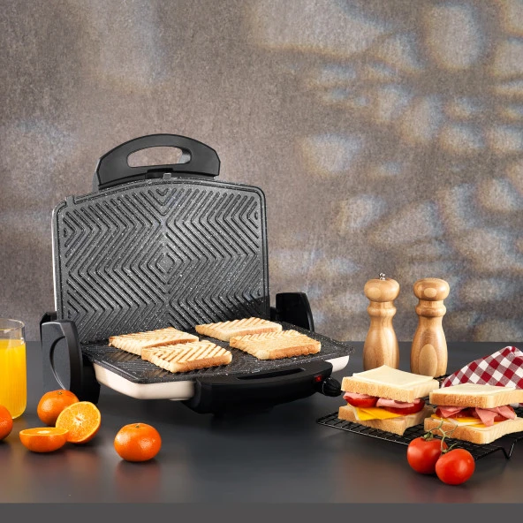 Schafer Grill Chef Tost Makinesi-Krem