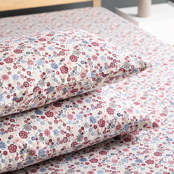 Soley | Liberty | %100 Pamuklu Çift Kişilik 160 x 200 Lastikli Çarşaf Seti - 2