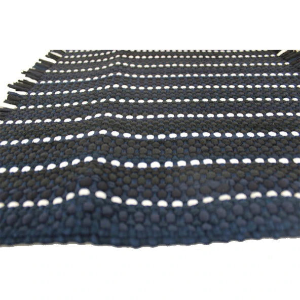 Space Oto Kilim Minder Siyah-Beyaz-Lacivert Desenli 3'lü Takım PREMİUM - Resim 3