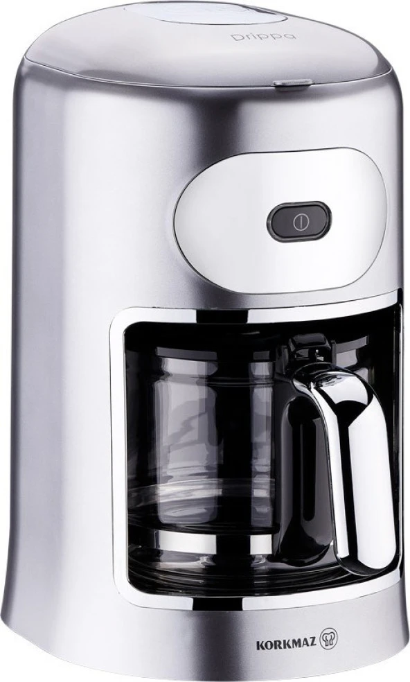 Korkmaz Drippa Tek Tuşlu Inox Filtre Kahve Makinesi