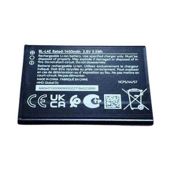 Nokia 2660 Pil - Batarya Bl-l4e 1450 Mah