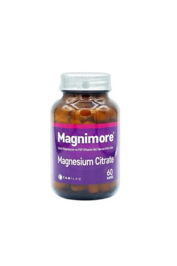 MAGNİMORE MAGNESİUM CİTRATE  VE P5P IÇEREN 60 KAPSÜL