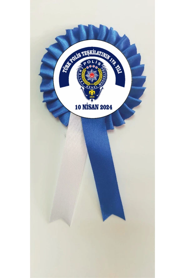 yıldızkurdelaankara 10 nisan polis haftası saten kokart rozet 10 adet ürün görseli