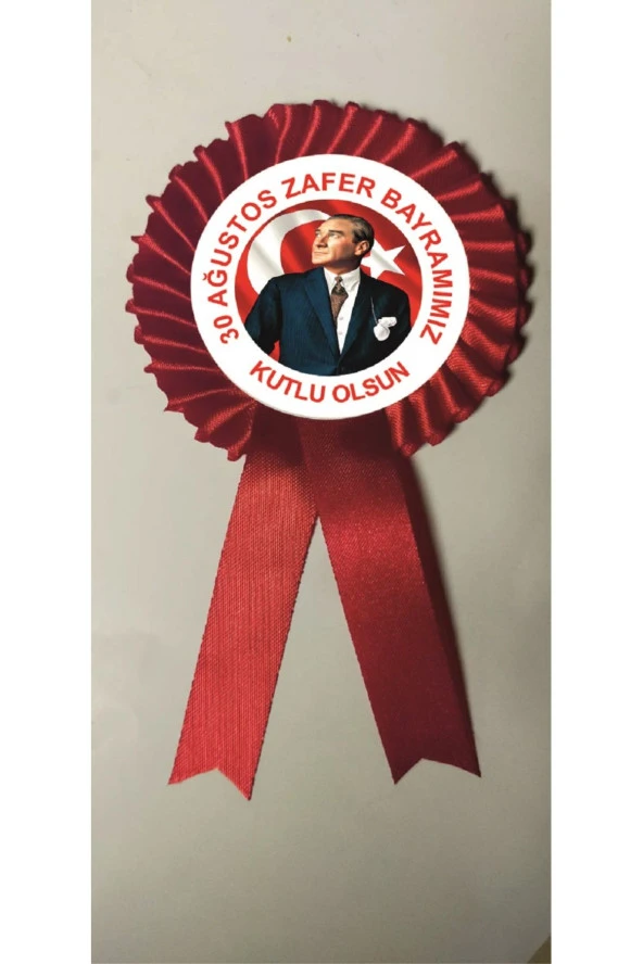 yıldızkurdelaankara 30 AGUSTOS ZAFER BAYRAMI ROZET SATEN KOKART 10 ADET ürün görseli