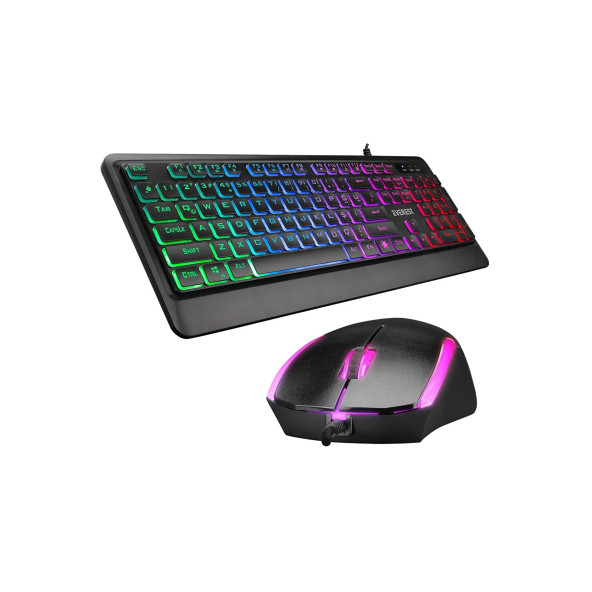 Everest Km-r59 Forza Plus Siyah Usb Rainbow Backlight Q Kablolu Klavye + 1200 Dpi Mouse Set