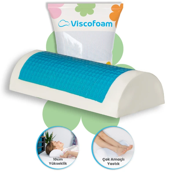 Viscofoam  Çok Amaçlı D Model Jelli Horlama Visco Yastık - 42x18x10cm