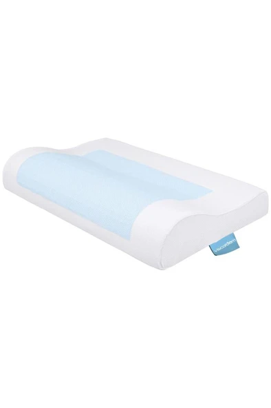Viscofoam Terletmeyen Ortopedik Boyun Destekli Yastık Serinleten Visco Yastık Jelli Yastık 57x37x10-7cm - 3