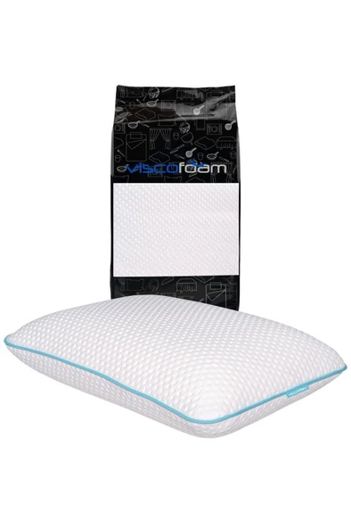 Viscofoam Yüksek Boyun Destekli Ortopedik Yastık Tombul Visco Yastık - 59x39x15.5cm