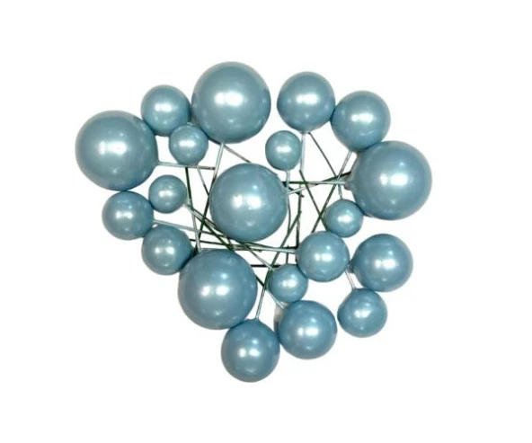 PASTA SÜSLEME TOPU YALDIZLI MAVİ - 2