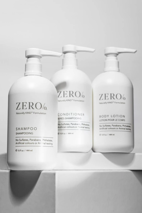 Zero/o Naturally Kind Shampoo 444 ML + Conditioner 444 ML + Body Lotion 444 ML