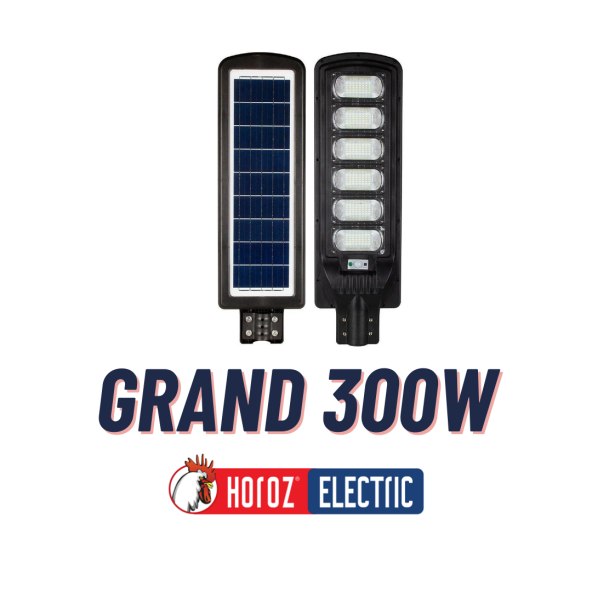 Horoz Grand 300W 6400K Beyaz Işık SMD Led Solar Led Sokak Armatürü