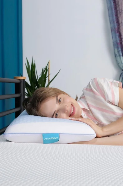 Viscofoam Bonni Terletmeyen Ortopedik Yastık Serinleten Visco Yastık Jelli Yastık 59x39x15.5cm - 4