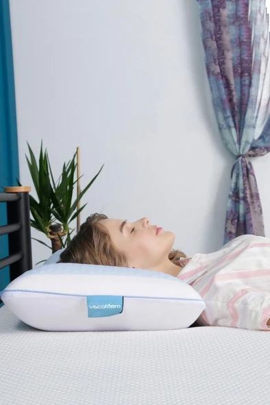 Viscofoam Bonni Terletmeyen Ortopedik Yastık Serinleten Visco Yastık Jelli Yastık 59x39x15.5cm - 5
